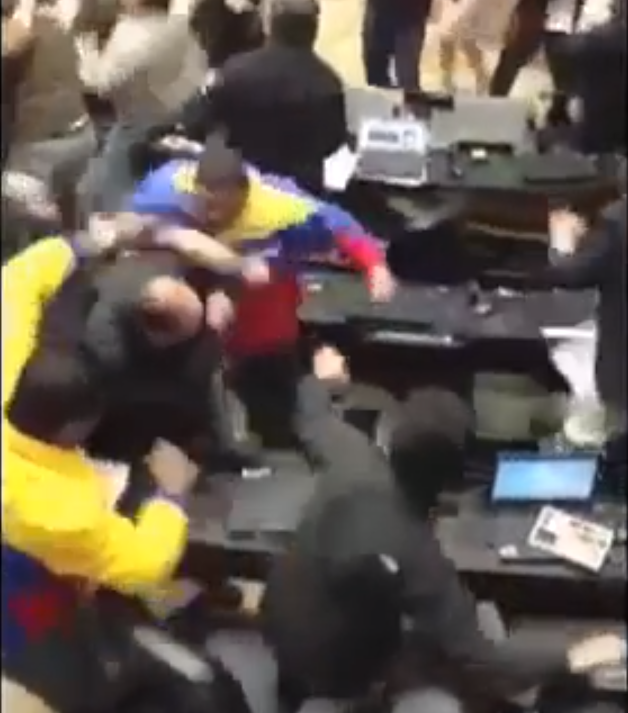 Brak, Riksdag, Politiker, Venezuela, Slagsmål, Handgemäng